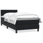 Casa si Gradina - Mobilier - Paturi si accesorii - Paturi - Pat box spring cu saltea, negru, 90x210 cm, catifea - Infinity.ro