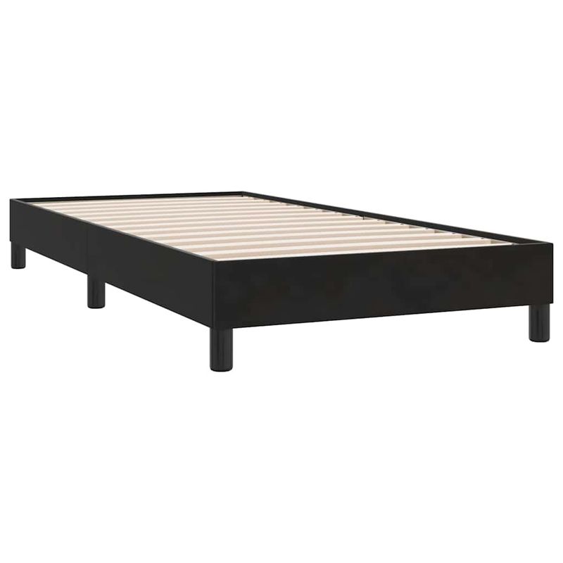Casa si Gradina - Mobilier - Paturi si accesorii - Paturi - Pat box spring cu saltea, negru, 90x210 cm, catifea - Infinity.ro