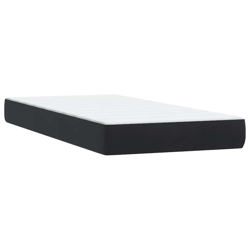 Casa si Gradina - Mobilier - Paturi si accesorii - Paturi - Pat box spring cu saltea, negru, 90x210 cm, catifea - Infinity.ro