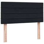 Casa si Gradina - Mobilier - Paturi si accesorii - Paturi - Pat box spring cu saltea, negru, 90x210 cm, catifea - Infinity.ro