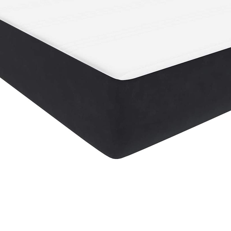Casa si Gradina - Mobilier - Paturi si accesorii - Paturi - Pat box spring cu saltea, negru, 90x210 cm, catifea - Infinity.ro