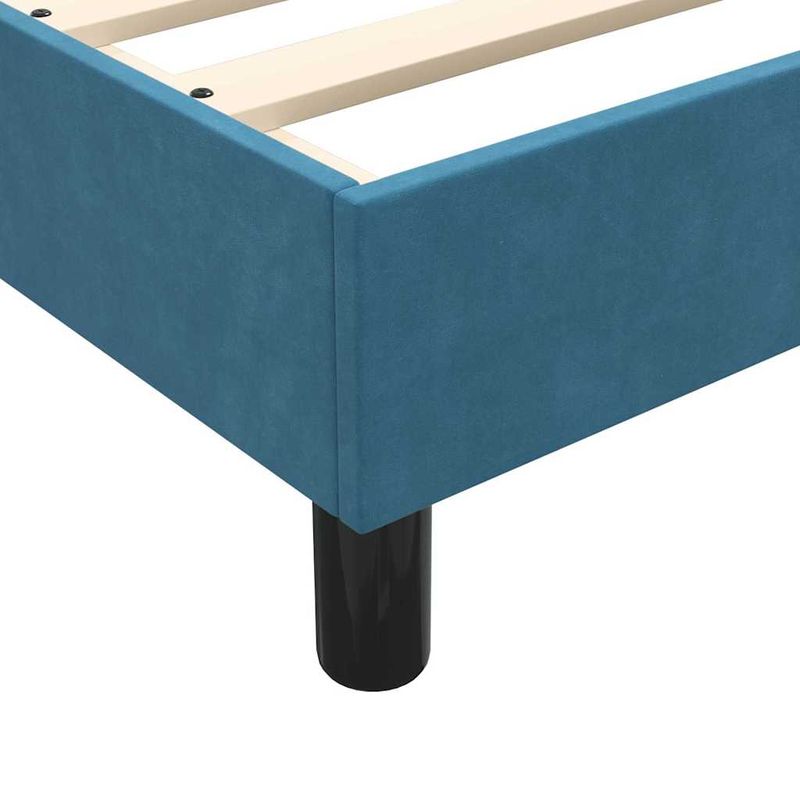 Casa si Gradina - Mobilier - Paturi si accesorii - Paturi - Pat box spring cu saltea, albastru inchis, 80x210 cm, catifea - Infinity.ro