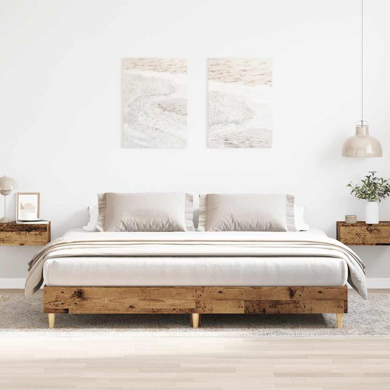 Casa si Gradina - Mobilier - Paturi si accesorii - Paturi - Cadru de pat fara saltea Lemn vechi 160x200cm Lemn prelucrat - Infinity.ro