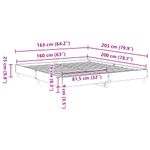 Casa si Gradina - Mobilier - Paturi si accesorii - Paturi - Cadru de pat fara saltea Lemn vechi 160x200cm Lemn prelucrat - Infinity.ro