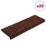 Casa si Gradina - Textile si covoare - Covoare - Covoare casa - Covorase scara 20 buc 65x21x4 cm maro - Infinity.ro