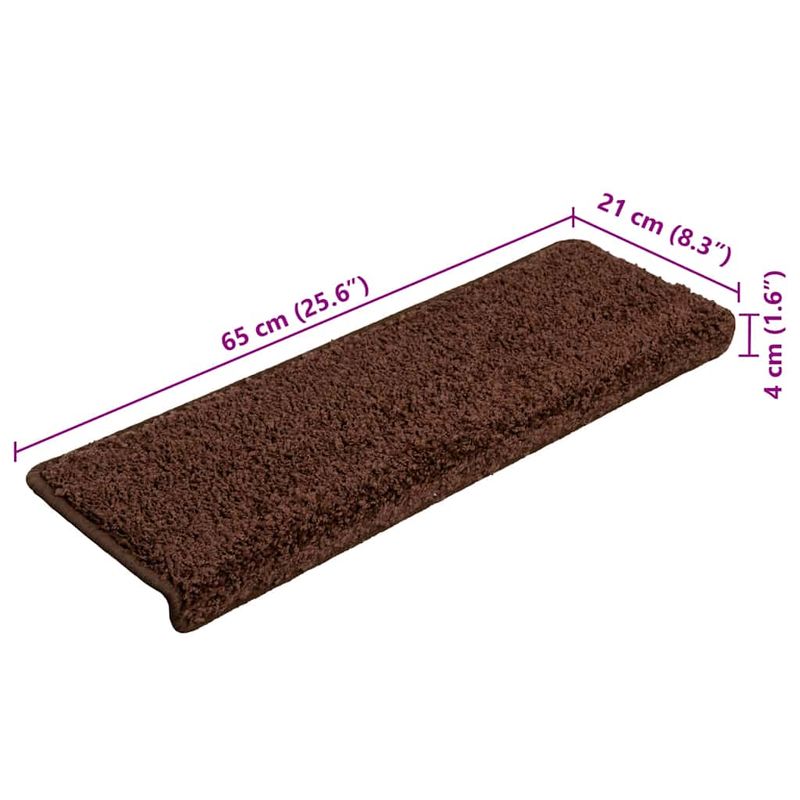 Casa si Gradina - Textile si covoare - Covoare - Covoare casa - Covorase scara 20 buc 65x21x4 cm maro - Infinity.ro