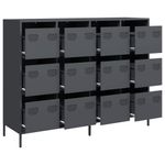 Casa si Gradina - Mobilier - Comode si corpuri - Comode - Dulap, antracit, 135x39x103,5 cm, otel laminat la rece - Infinity.ro