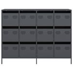 Casa si Gradina - Mobilier - Comode si corpuri - Comode - Dulap, antracit, 135x39x103,5 cm, otel laminat la rece - Infinity.ro