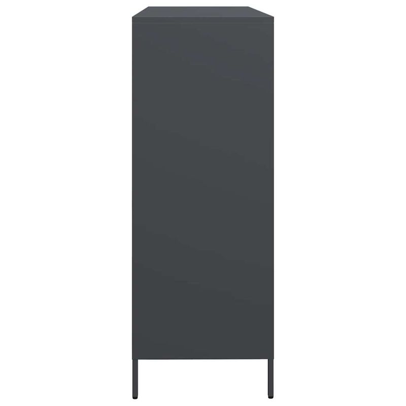 Casa si Gradina - Mobilier - Comode si corpuri - Comode - Dulap, antracit, 135x39x103,5 cm, otel laminat la rece - Infinity.ro