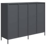 Casa si Gradina - Mobilier - Comode si corpuri - Comode - Dulap, antracit, 135x39x103,5 cm, otel laminat la rece - Infinity.ro