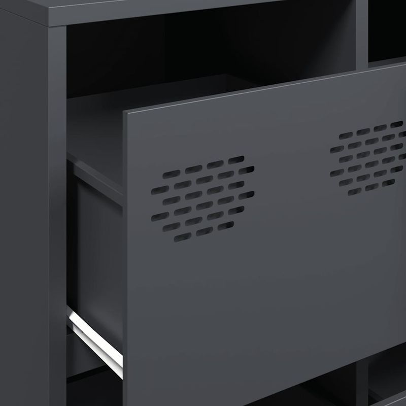 Casa si Gradina - Mobilier - Comode si corpuri - Comode - Dulap, antracit, 135x39x103,5 cm, otel laminat la rece - Infinity.ro