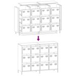 Casa si Gradina - Mobilier - Comode si corpuri - Comode - Dulap, antracit, 135x39x103,5 cm, otel laminat la rece - Infinity.ro