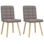 Casa si Gradina - Mobilier - Scaune si fotolii - Scaune - Scaune de bucatarie, 2 buc., gri taupe, material textil - Infinity.ro
