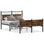 Casa si Gradina - Mobilier - Paturi si accesorii - Paturi - Cadru pat fara saltea stejar fumuriu 120x190 cm, lemn prelucrat - Infinity.ro