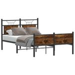 Casa si Gradina - Mobilier - Paturi si accesorii - Paturi - Cadru pat fara saltea stejar fumuriu 120x190 cm, lemn prelucrat - Infinity.ro