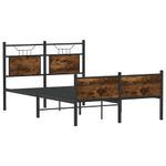 Casa si Gradina - Mobilier - Paturi si accesorii - Paturi - Cadru pat fara saltea stejar fumuriu 120x190 cm, lemn prelucrat - Infinity.ro
