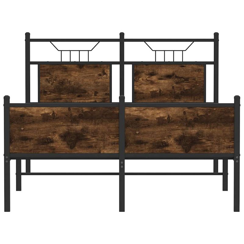 Casa si Gradina - Mobilier - Paturi si accesorii - Paturi - Cadru pat fara saltea stejar fumuriu 120x190 cm, lemn prelucrat - Infinity.ro
