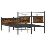 Casa si Gradina - Mobilier - Paturi si accesorii - Paturi - Cadru pat fara saltea stejar fumuriu 120x190 cm, lemn prelucrat - Infinity.ro