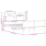 Casa si Gradina - Mobilier - Paturi si accesorii - Paturi - Cadru pat fara saltea stejar fumuriu 120x190 cm, lemn prelucrat - Infinity.ro