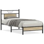 Casa si Gradina - Mobilier - Paturi si accesorii - Paturi - Cadru pat fara saltea stejar sonoma, 90x200 cm, lemn prelucrat - Infinity.ro