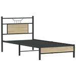 Casa si Gradina - Mobilier - Paturi si accesorii - Paturi - Cadru pat fara saltea stejar sonoma, 90x200 cm, lemn prelucrat - Infinity.ro