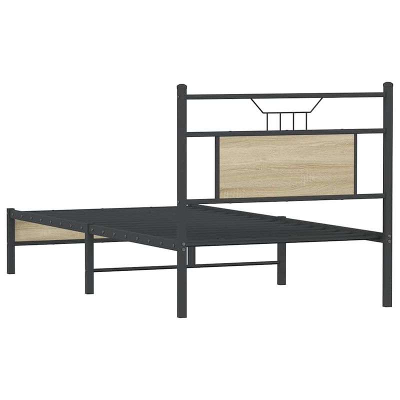Casa si Gradina - Mobilier - Paturi si accesorii - Paturi - Cadru pat fara saltea stejar sonoma, 90x200 cm, lemn prelucrat - Infinity.ro