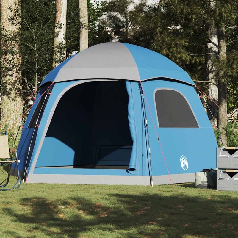 Sport si Outdoor - Camping - Corturi camping - Cort familie Igloo pentru 6 persoane Albastru rezistent la apa - Infinity.ro