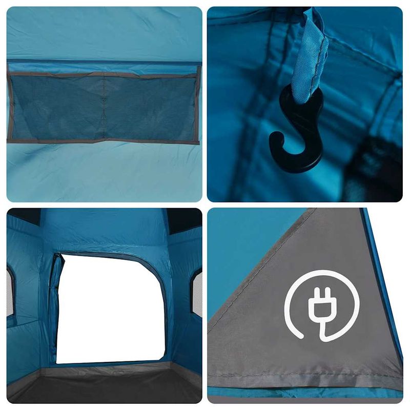 Sport si Outdoor - Camping - Corturi camping - Cort familie Igloo pentru 6 persoane Albastru rezistent la apa - Infinity.ro