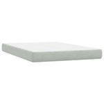 Casa si Gradina - Mobilier - Paturi si accesorii - Paturi - Pat box spring cu saltea, gri deschis, 160x210 cm, catifea - Infinity.ro