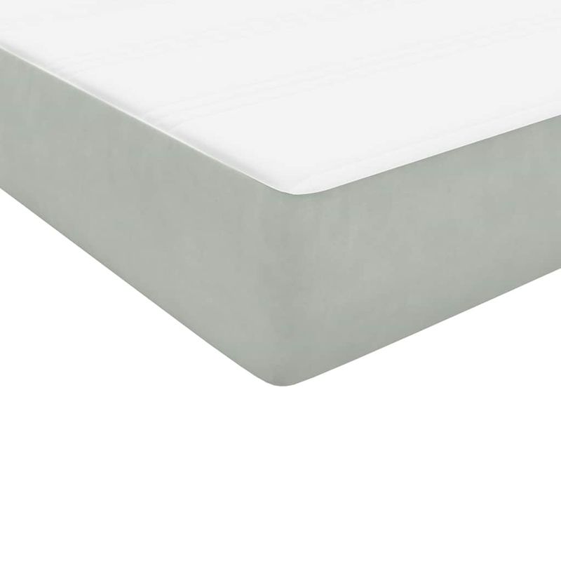 Casa si Gradina - Mobilier - Paturi si accesorii - Paturi - Pat box spring cu saltea, gri deschis, 160x210 cm, catifea - Infinity.ro