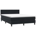 Casa si Gradina - Mobilier - Paturi si accesorii - Paturi - Pat box spring cu saltea, negru, 160x210 cm, catifea - Infinity.ro