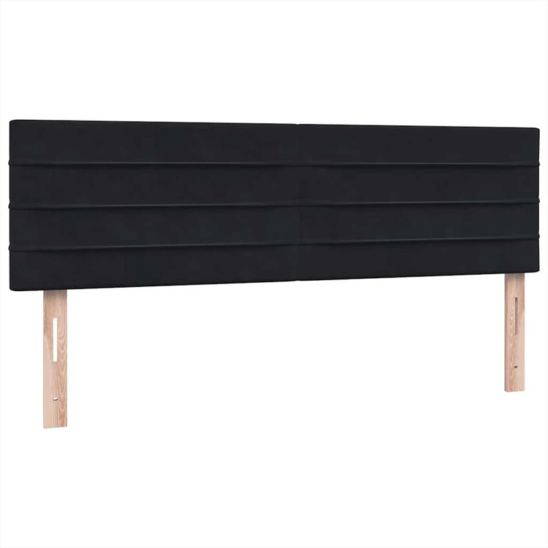 Casa si Gradina - Mobilier - Paturi si accesorii - Paturi - Pat box spring cu saltea, negru, 160x210 cm, catifea - Infinity.ro