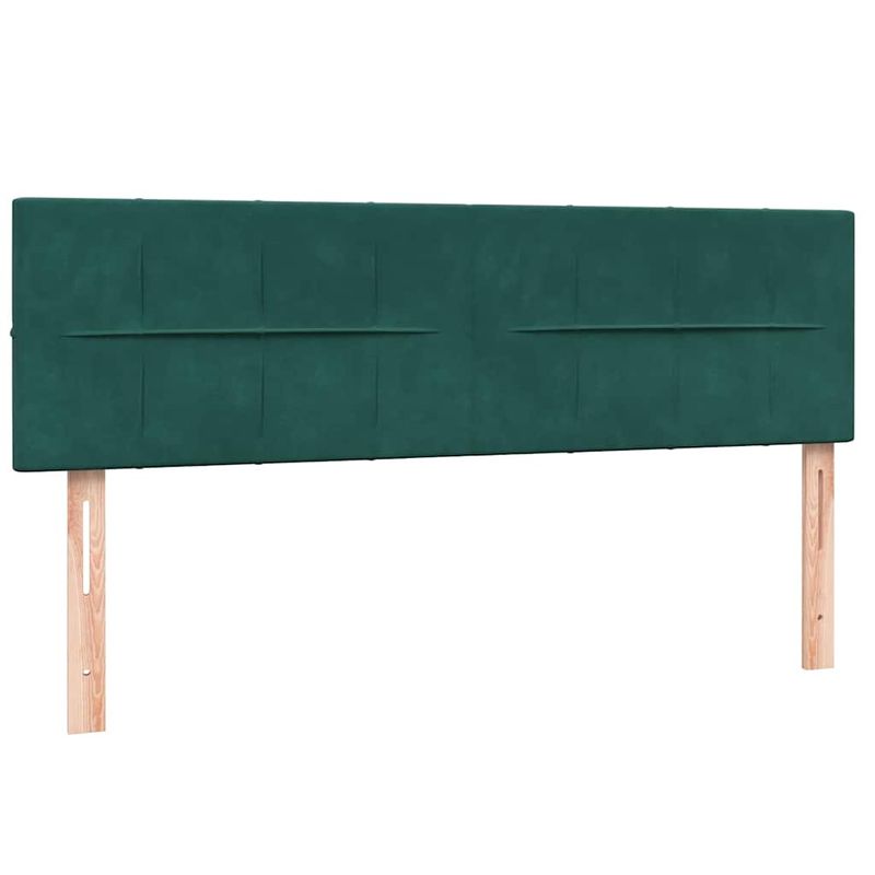 Casa si Gradina - Mobilier - Paturi si accesorii - Paturi - Pat box spring cu saltea, verde inchis, 160x210 cm, catifea - Infinity.ro