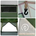 Sport si Outdoor - Camping - Corturi camping - Cort de familie pentru 6 persoane, verde, impermeabil - Infinity.ro