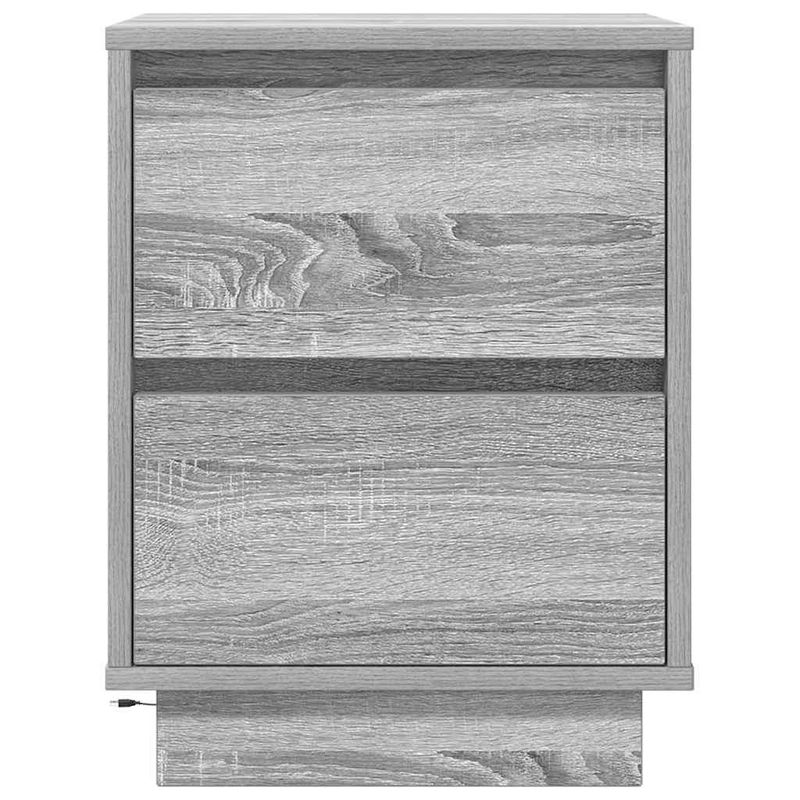 Casa si Gradina - Mobilier - Comode si corpuri - Noptiere - Noptiere cu lumini LED 2 buc Gri Sonoma 38x34x50 cm - Infinity.ro