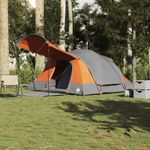 Sport si Outdoor - Camping - Corturi camping - Cort de familie tunel 8 persoane, gri/portocaliu, impermeabil - Infinity.ro