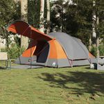 Sport si Outdoor - Camping - Corturi camping - Cort de familie tunel 8 persoane, gri/portocaliu, impermeabil - Infinity.ro