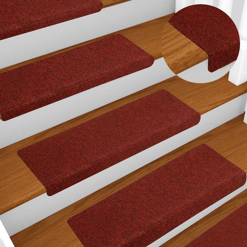 Casa si Gradina - Textile si covoare - Covoare - Covoare casa - Covorase scara autoadezive 20 buc Rosu Bordeaux 65x21x4 cm - Infinity.ro