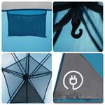 Sport si Outdoor - Camping - Corturi camping - Cort de familie tunel pentru 8 persoane, albastru, impermeabil - Infinity.ro