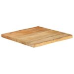 Casa si Gradina - Mobilier - Feronerie si accesorii mobila - Blat masa cu margini naturale, 40x40x2,5 cm, lemn masiv mango (natural) - Infinity.ro