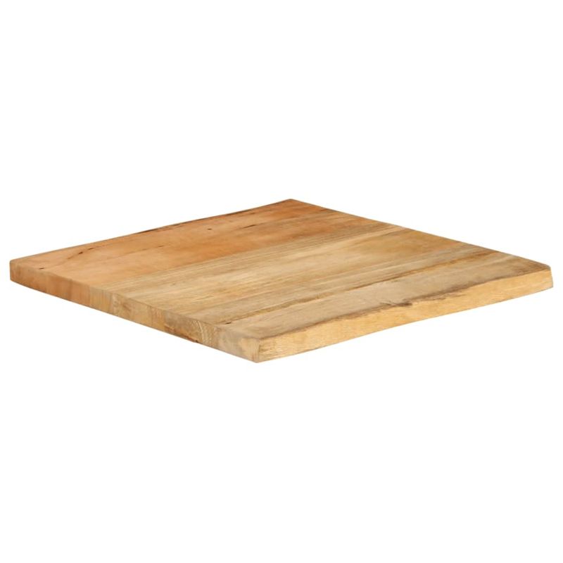 Casa si Gradina - Mobilier - Feronerie si accesorii mobila - Blat masa cu margini naturale, 40x40x2,5 cm, lemn masiv mango (natural) - Infinity.ro