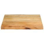 Casa si Gradina - Mobilier - Feronerie si accesorii mobila - Blat masa cu margini naturale, 40x40x2,5 cm, lemn masiv mango (natural) - Infinity.ro