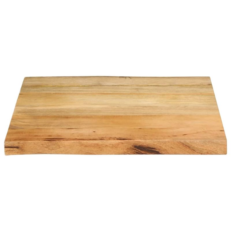 Casa si Gradina - Mobilier - Feronerie si accesorii mobila - Blat masa cu margini naturale, 40x40x2,5 cm, lemn masiv mango (natural) - Infinity.ro