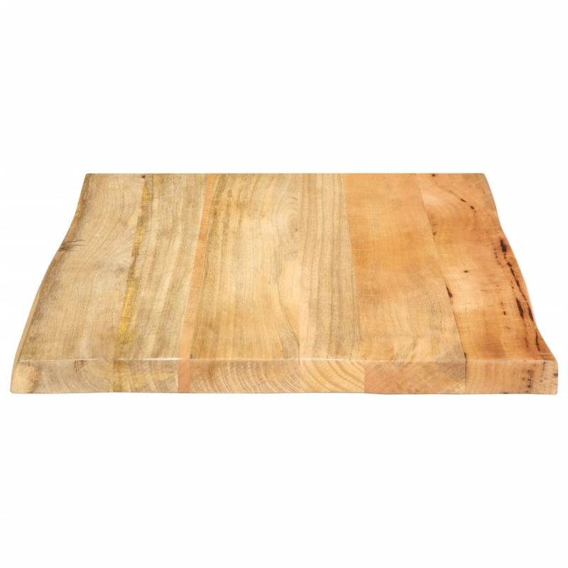 Casa si Gradina - Mobilier - Feronerie si accesorii mobila - Blat masa cu margini naturale, 40x40x2,5 cm, lemn masiv mango (natural) - Infinity.ro