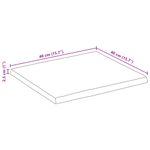 Casa si Gradina - Mobilier - Feronerie si accesorii mobila - Blat masa cu margini naturale, 40x40x2,5 cm, lemn masiv mango (natural) - Infinity.ro