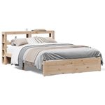 Casa si Gradina - Mobilier - Paturi si accesorii - Paturi - Cadru de pat cu tablie, 140x200 cm, lemn masiv de pin - Infinity.ro
