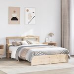 Casa si Gradina - Mobilier - Paturi si accesorii - Paturi - Cadru de pat cu tablie, 140x200 cm, lemn masiv de pin - Infinity.ro