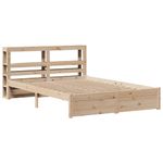 Casa si Gradina - Mobilier - Paturi si accesorii - Paturi - Cadru de pat cu tablie, 140x200 cm, lemn masiv de pin - Infinity.ro