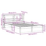 Casa si Gradina - Mobilier - Paturi si accesorii - Paturi - Cadru de pat cu tablie, 140x200 cm, lemn masiv de pin - Infinity.ro