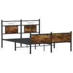 Casa si Gradina - Mobilier - Paturi si accesorii - Paturi - Cadru pat fara saltea stejar fumuriu 140x200 cm lemn prelucrat - Infinity.ro